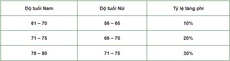 tỷ lệ tăng phí bảo hiểm du lịch quốc tế Bảo Minh